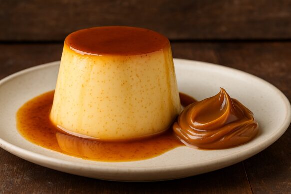 Flan con Dulce de Leche en www.saborymate.com