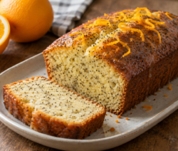 Budín de naranja y amapola