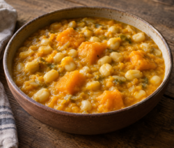 Locro vegetariano de zapallo
