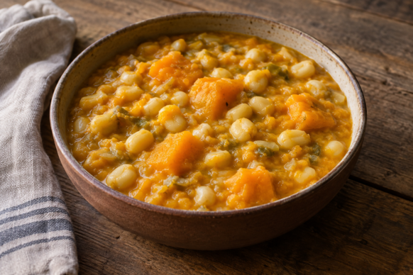 Locro vegetariano de zapallo