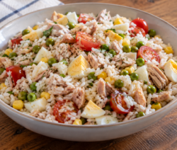 Ensalada de arroz y atún