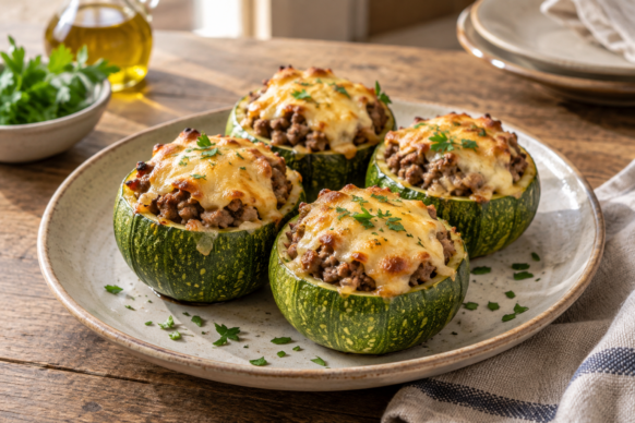 Zapallitos rellenos de carne