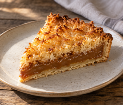 Tarta de coco y dulce de leche