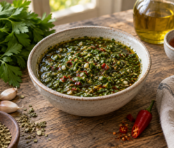 Chimichurri casero para asado
