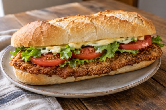Sándwich de milanesa tucumano casero