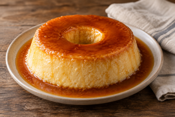 Flan de coco casero