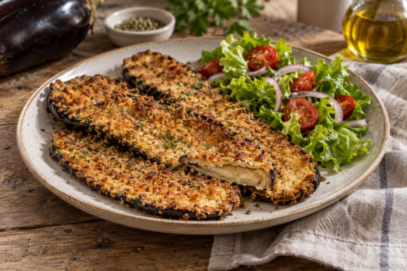 Milanesas de berenjena al horno