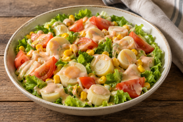 Ensalada de palmitos y salsa golf