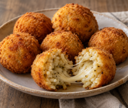 Croquetas de arroz y queso
