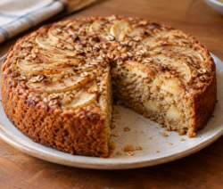 Torta de avena y manzana