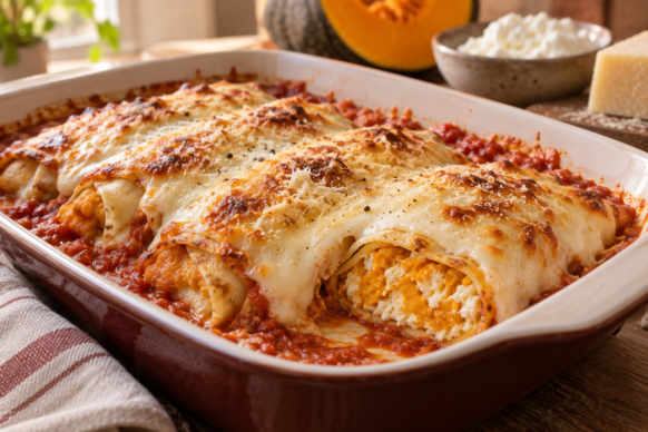 Canelones de calabaza y ricota