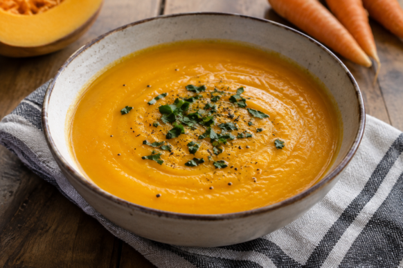 Sopa de calabaza y zanahoria