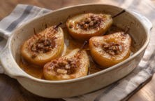 Peras al horno con miel