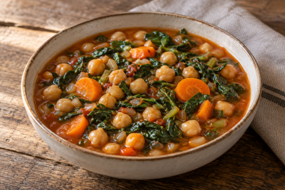 Guiso de garbanzos y acelga