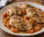 Pollo al ajillo con zanahorias