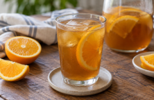 Mate cocido frío con naranja