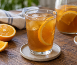 Mate cocido frío con naranja