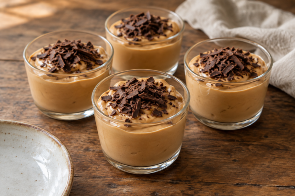 Mousse rápida de dulce de leche