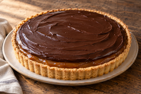 Tarta de chocolate y dulce de leche