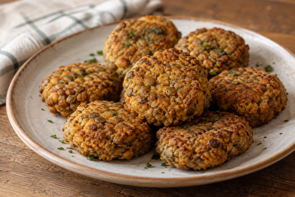 Croquetas de lentejas al horno