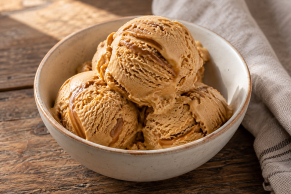Helado de dulce de leche sin máquina
