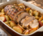 Cerdo con manzanas al horno