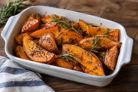 Batatas al horno con romero