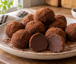 Trufas de chocolate y dulce de leche