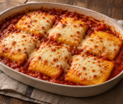 Polenta gratinada con queso