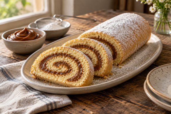 Pionono dulce de leche casero