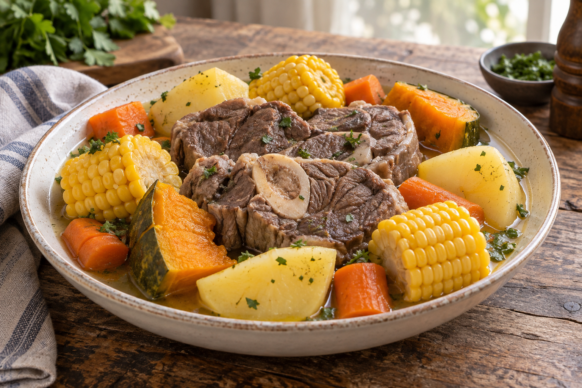Puchero argentino de carne y verduras