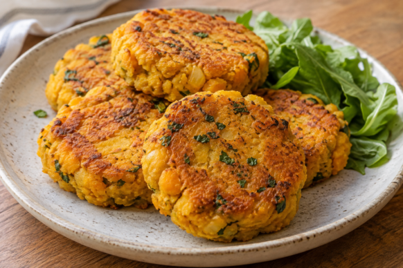 Medallones de garbanzos y calabaza