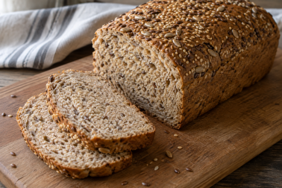 Pan de molde integral con semillas
