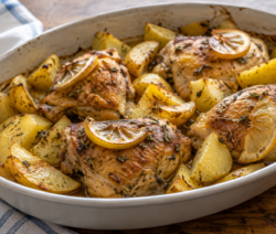Pollo al limón con papas