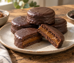 Alfajores de chocolate y dulce de leche