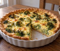 Tarta de brócoli y queso