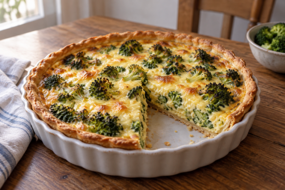 Tarta de brócoli y queso