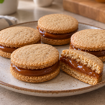 Alfajores de avena y dulce de leche
