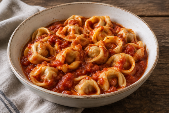 Capeletis de carne con tuco