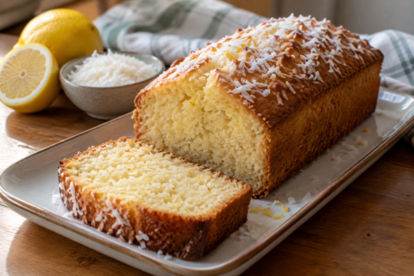Budín de coco y limón