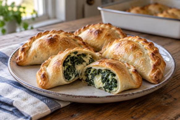 Empanadas de espinaca y queso al horno