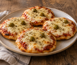 Pizzetas caseras de mozzarella