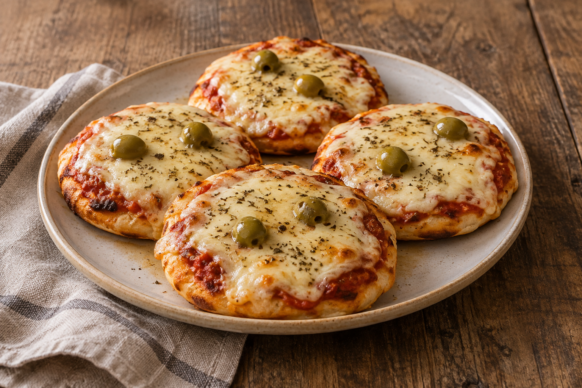 Pizzetas caseras de mozzarella