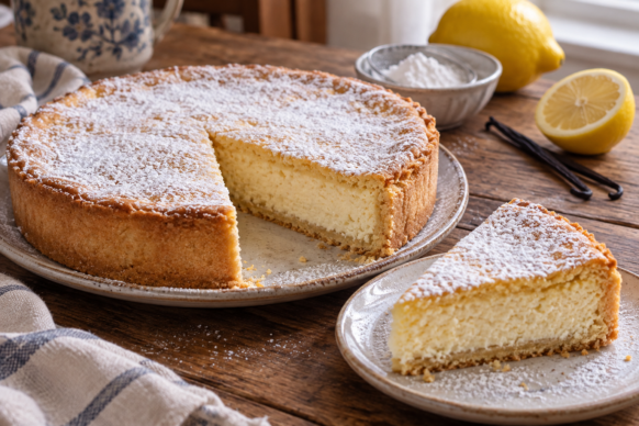 Torta de ricota con masa casera