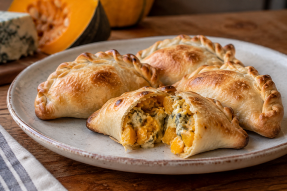 Empanadas de calabaza y queso azul