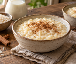 Arroz con leche y canela