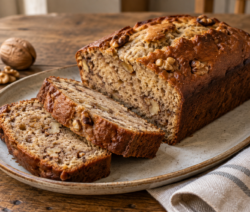 Budín de banana y nueces