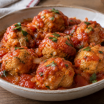 Albóndigas de pollo en salsa de tomate