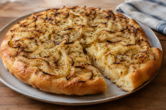 Fugazza de cebolla sin queso