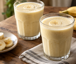 Licuado de banana con leche